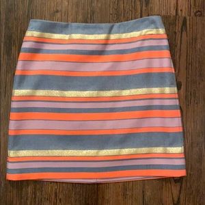 Jcrew Factory Multi Colored Striped Mini Skirt